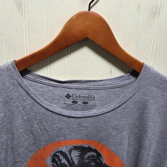 Columbia Other - Columbia Shirt Mens 2XL Gray Dog Logo Graphic Tee Short Sleeve Tagless